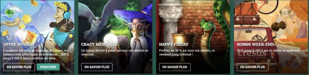 Bonus de bienvenue – offre pour la première inscription et premier dépôt